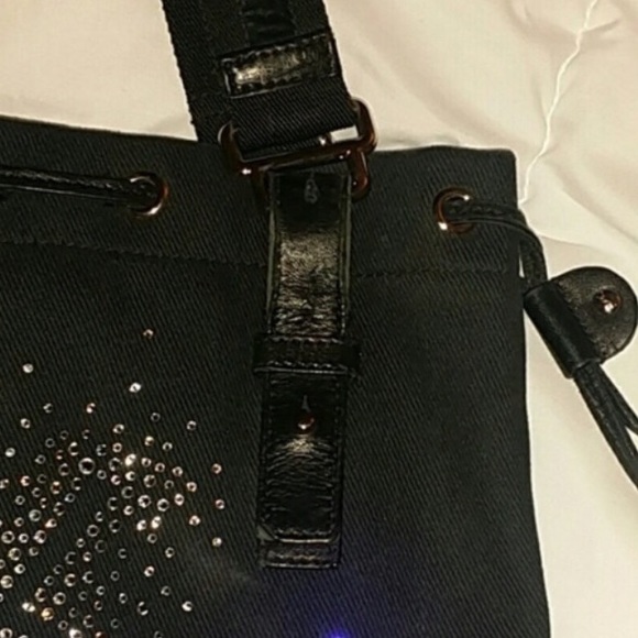 Authentic YSL swarovski black handbag tote - Picture 4 of 8